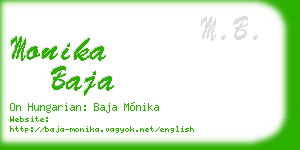 monika baja business card