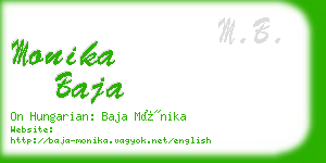 monika baja business card